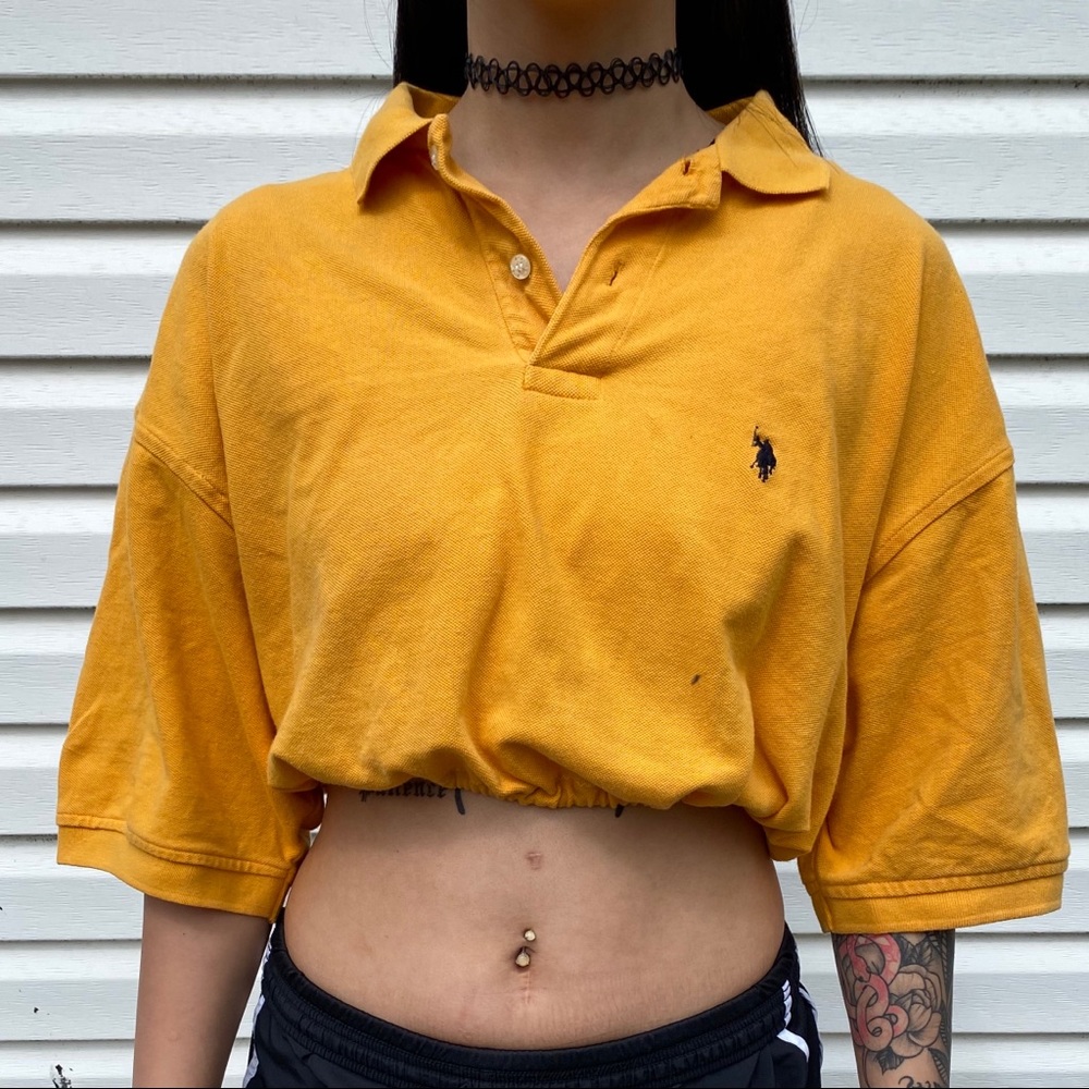 US Polo Assoc. Hand Sewn Re-worked Crop Top.